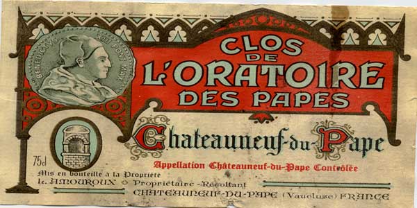 vin Clos de l'Oratoire des Papes Blanc 1985 - Châteauneuf du Pape - Léonce AMouroux