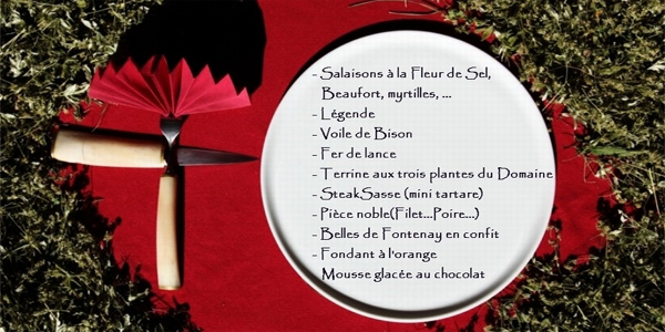 Mégève - domaine de la Sasse - menu dégustation