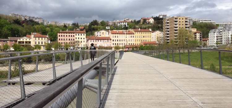 Une nouvelle passerelle sur le Rhône à Lyon en 2011