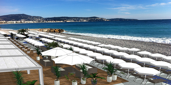 Radisson Blue Hotel Nice - le projet de plage privée