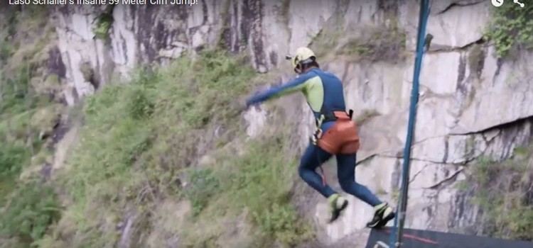 Laso Schaller: cliff jump de 59 mètres de hauteur