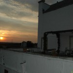 Les Pouilles Noci - La Masseria Murgia Albanese - coucher de soleil sur la terrasse