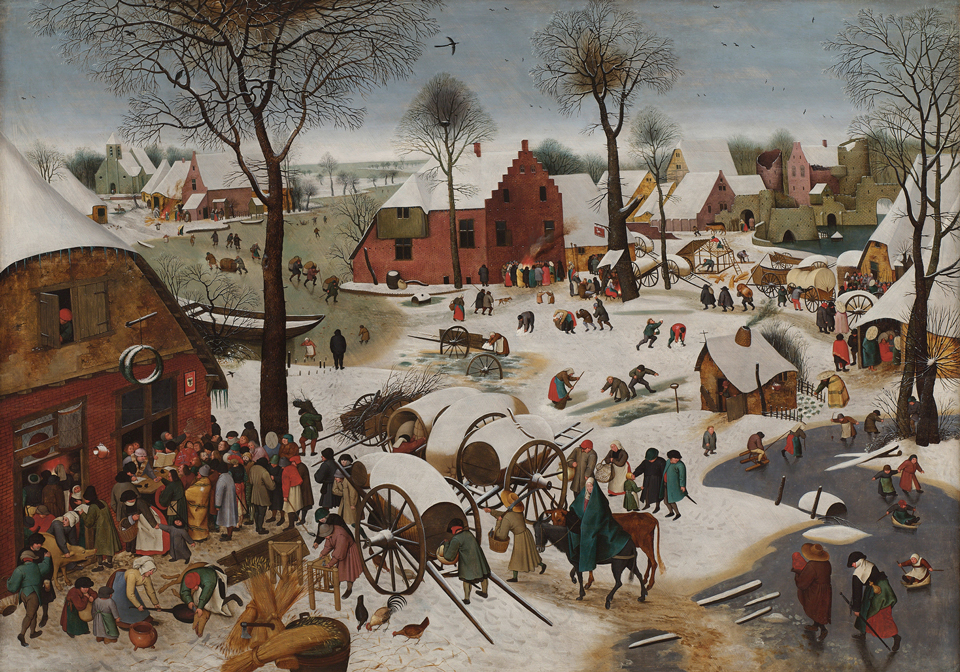Carnets de voyage Belgique - Bruxelles - Musées Royaux - Pieter Bruegel - Le Dénombrement de Bethléem