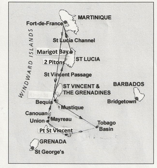 jean-gaches - Circuit aux Grenadines : Le circuit dans les Grenadines